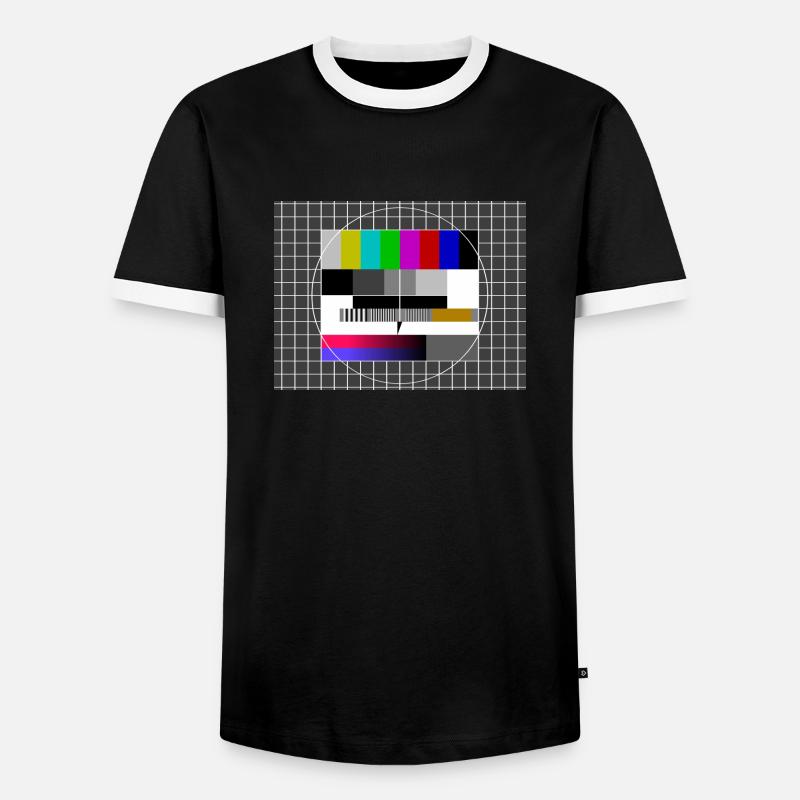 Testbild - Männer Kontrast-T-Shirt - Schwarz/Weiß