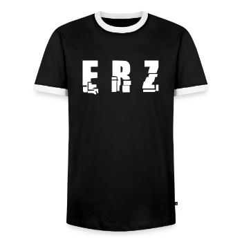 Erzgebirge meine Heimat - Männer Kontrast-T-Shirt - Schwarz/Weiß - Vorne - AI Model Female 172 light (172cm) & AI Model Male 178 light (178cm)