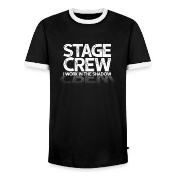 Theatre Lover Stage Performer - Funny Stage Crew - Männer Kontrast-T-Shirt - Schwarz/Weiß - Vorne - AI Model Female 172 light (172cm) & AI Model Male 178 light (178cm)