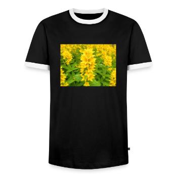 dotted loosestrife also garden loosestrife - Men's Ringer Shirt - black/white - Front - AI Model Female 172 light (172cm) & AI Model Male 178 light (178cm)