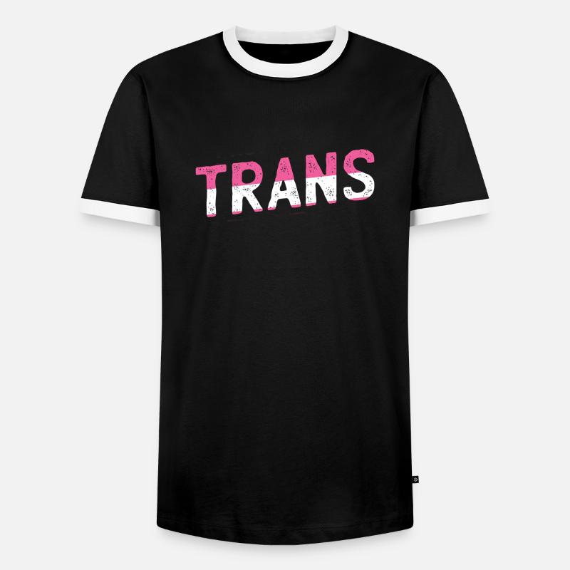 Trans - Männer Kontrast-T-Shirt - Schwarz/Weiß