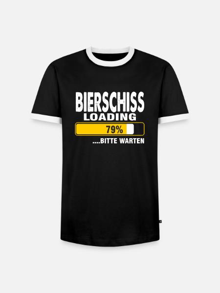 Bierschiss loading Bierparty Biertrinker kostüm - Männer Kontrast-T-Shirt - Schwarz/Weiß