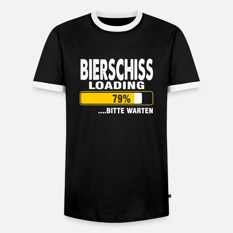 Bierschiss loading Bierparty Biertrinker kostüm - Männer Kontrast-T-Shirt - Schwarz/Weiß