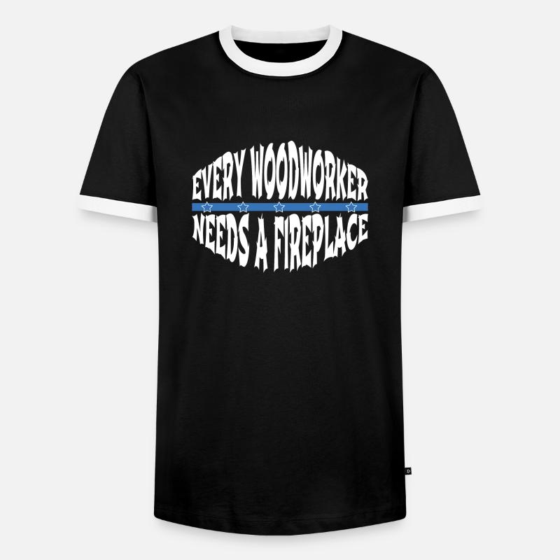 chainsaw carpenter apprentice - Männer Kontrast-T-Shirt - Schwarz/Weiß