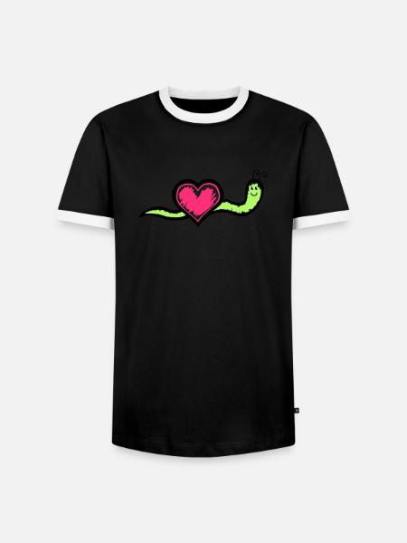 Snail 02 - Men's Ringer Shirt - black/white