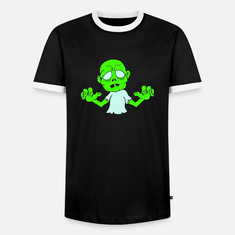 Zombi - T-shirt contrasté Homme - noir/blanc