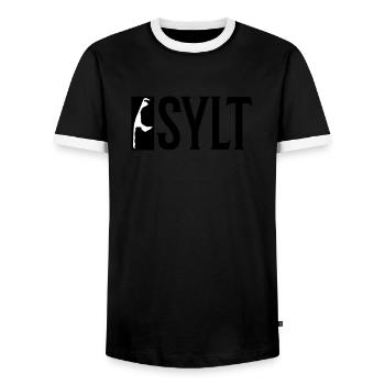 Sylt Urlaub - Männer Kontrast-T-Shirt - Schwarz/Weiß - Vorne - AI Model Female 172 light (172cm) & AI Model Male 178 light (178cm)