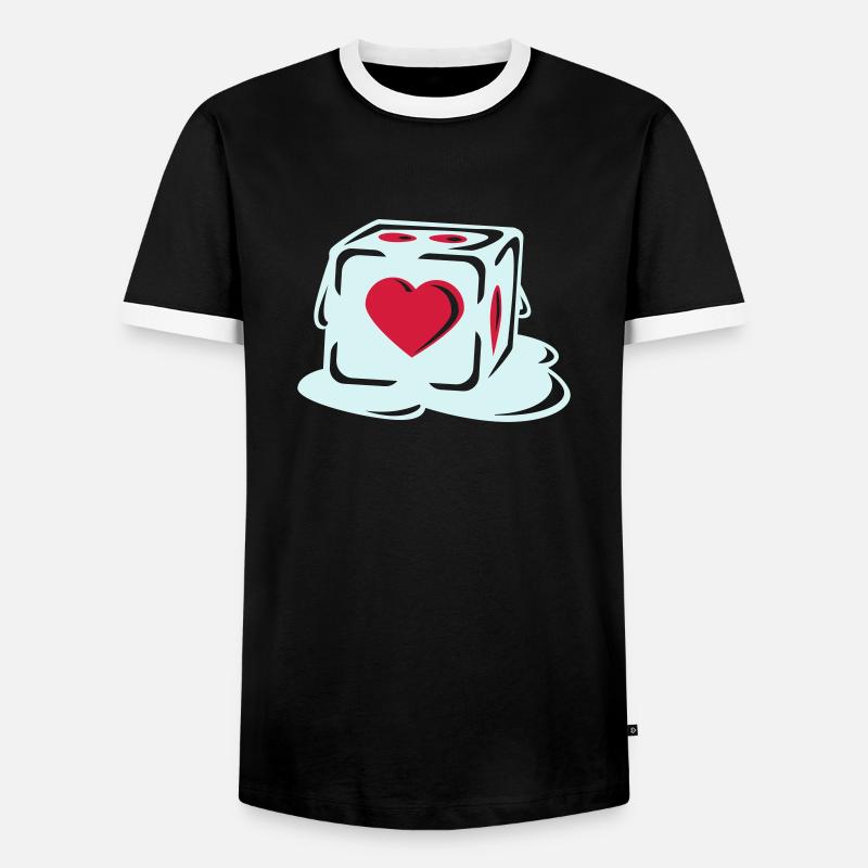 With Heart - Men's Ringer Shirt - black/white
