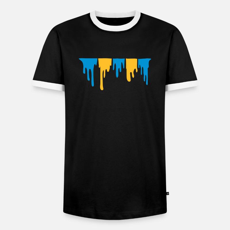 Dripping sticky mucus - Men's Ringer Shirt - black/white