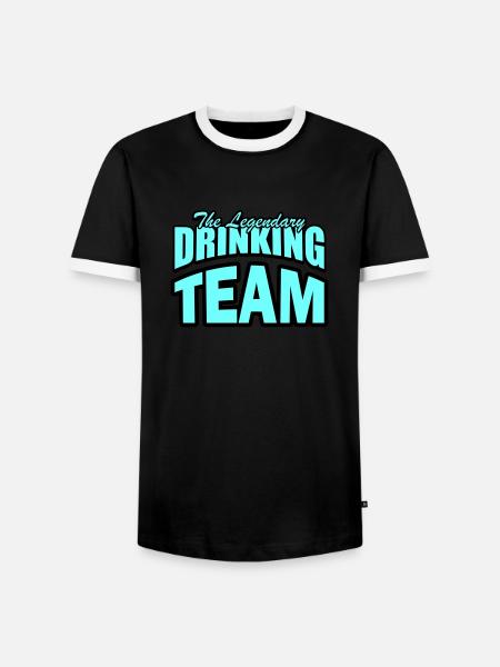 drinking team - Männer Kontrast-T-Shirt - Schwarz/Weiß
