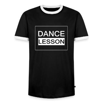 Dancing Dance Music - Men's Ringer Shirt - black/white - Front - AI Model Female 172 light (172cm) & AI Model Male 178 light (178cm)