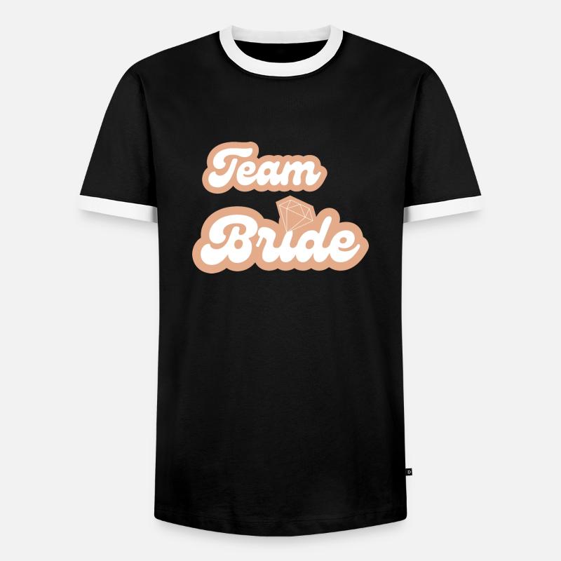 Team bride - Men's Ringer Shirt - black/white