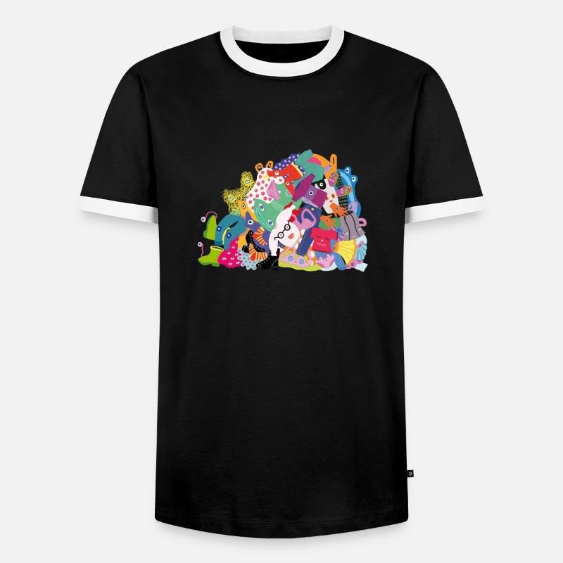 Cute Laundry - Men's Ringer Shirt - black/white