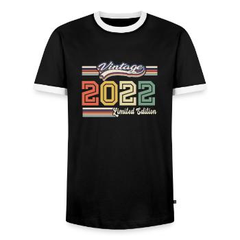 Awesome 2022 Birthday Gift Since 2022 Came - Men's Ringer Shirt - black/white - Front - AI Model Female 172 light (172cm) & AI Model Male 178 light (178cm)