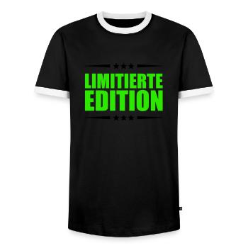 Édition limitée - T-shirt contrasté Homme - noir/blanc - Devant - AI Model Female 172 light (172cm) & AI Model Male 178 light (178cm)