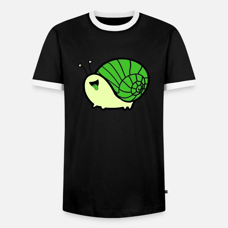 Snail Comic - Men's Ringer Shirt - black/white