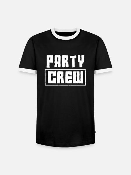 party crew - Männer Kontrast-T-Shirt - Schwarz/Weiß