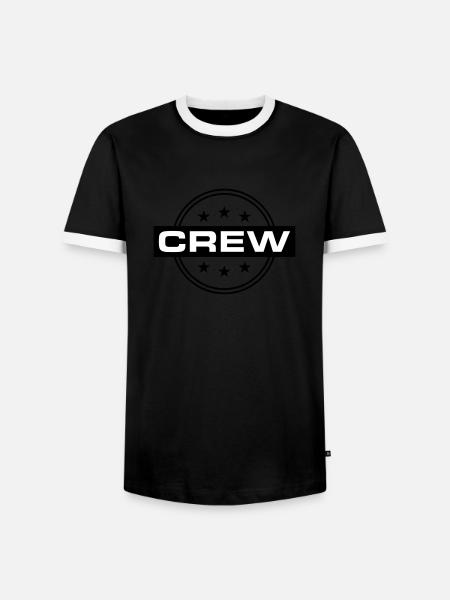 Crew - Men's Ringer Shirt - black/white