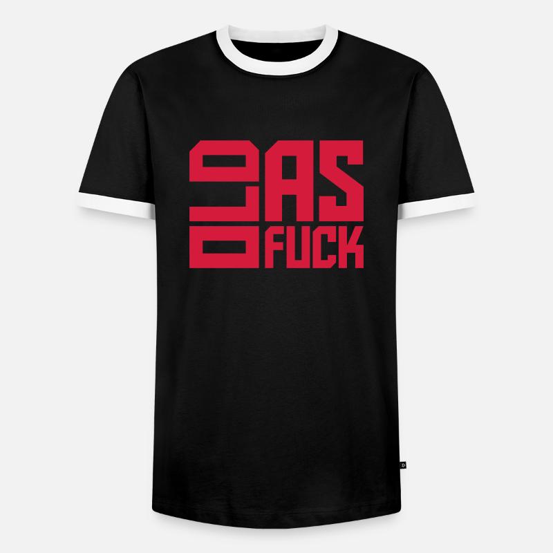old AF Text Logo - Men's Ringer Shirt - black/white