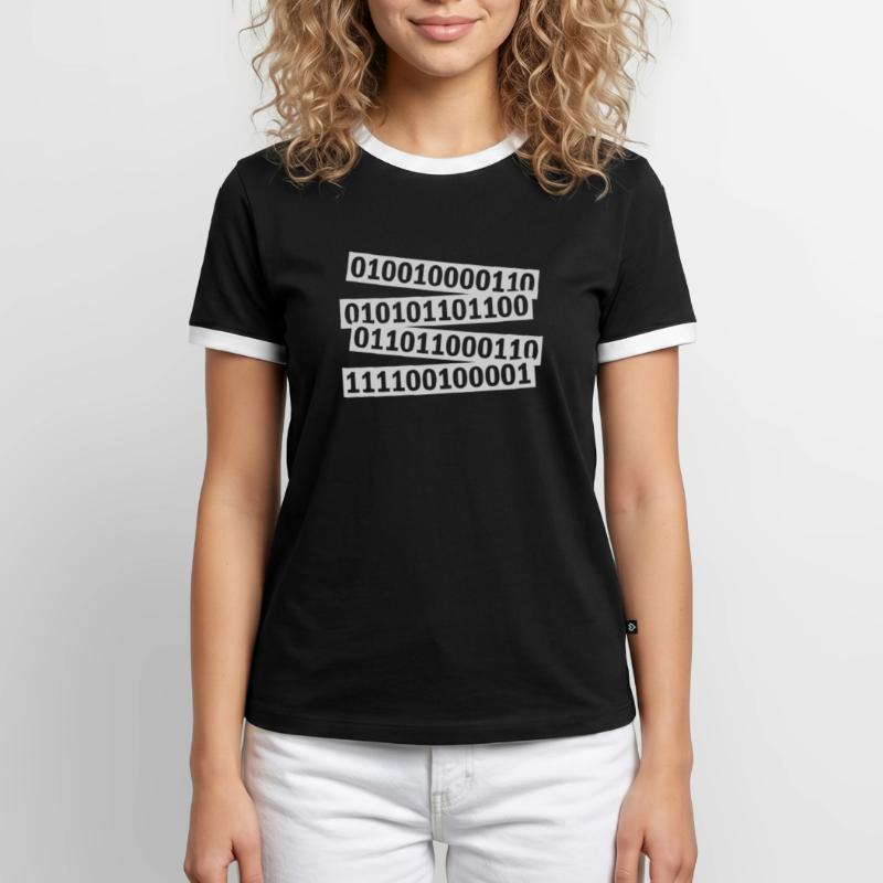 Binary Code Program Language Men's Ringer Shirt