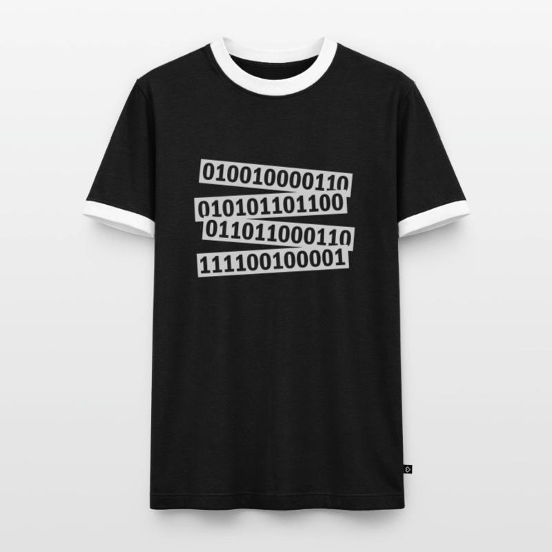 Binary Code Program Language Men's Ringer Shirt