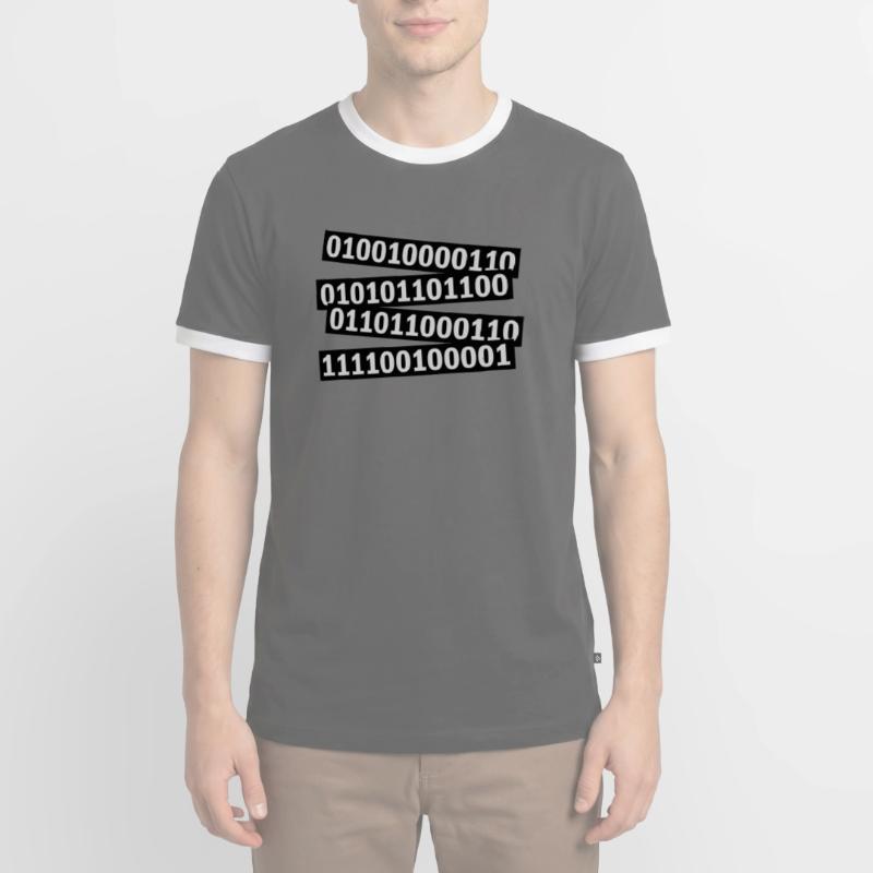 Binary Code Program Language Men's Ringer Shirt