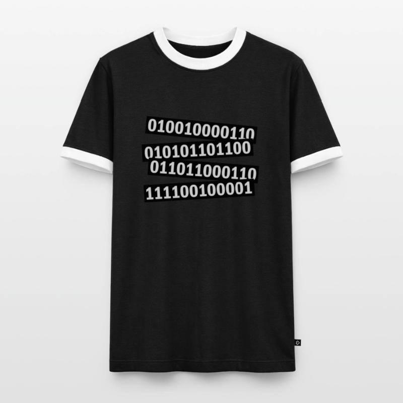 Langage de programme de code binaire T-shirt contrasté Homme
