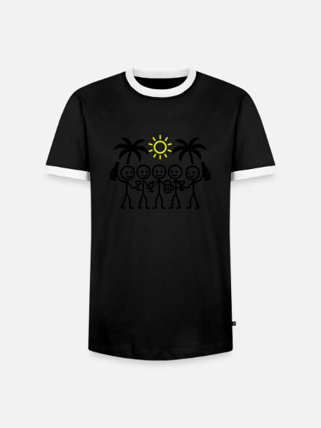 Holiday Team Party - Men's Ringer Shirt - black/white