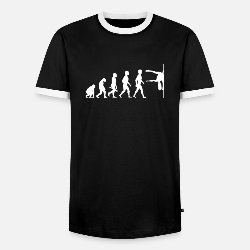 Evolution Poledance Pole Dancing Danse - T-shirt contrasté Homme - noir/blanc