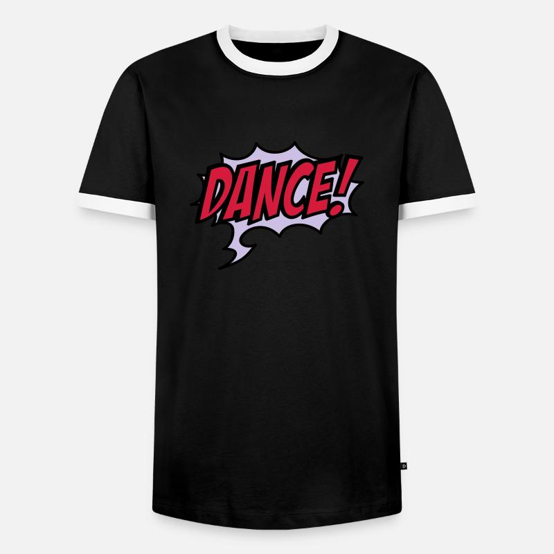dance - Men's Ringer Shirt - black/white