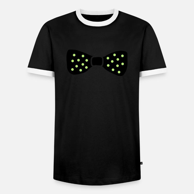 bow_tie - Männer Kontrast-T-Shirt - Schwarz/Weiß