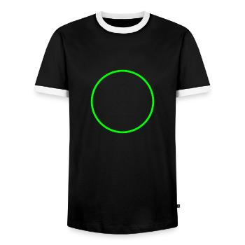 Circle ring shape icon green - Men's Ringer Shirt - black/white - Front - AI Model Female 172 light (172cm) & AI Model Male 178 light (178cm)