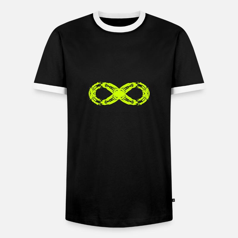 Unendlich Symbol Zeichen Symbol - Männer Kontrast-T-Shirt - Schwarz/Weiß