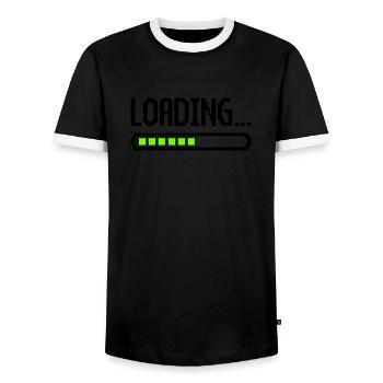 Chargement - T-shirt contrasté Homme - noir/blanc - Devant - AI Model Female 172 light (172cm) & AI Model Male 178 light (178cm)