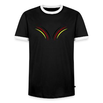 krallen germany - Männer Kontrast-T-Shirt - Schwarz/Weiß - Vorne - AI Model Female 172 light (172cm) & AI Model Male 178 light (178cm)