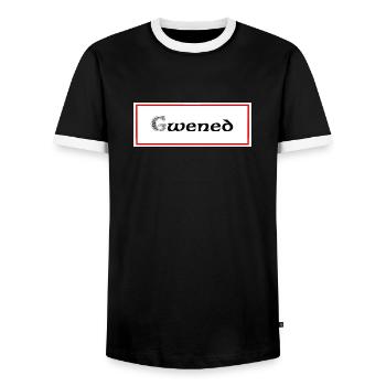 gwened Vannes - Men's Ringer Shirt - black/white - Front - AI Model Female 172 light (172cm) & AI Model Male 178 light (178cm)