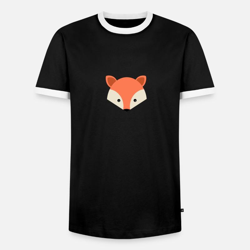 Sweet Fox - Männer Kontrast-T-Shirt - Schwarz/Weiß