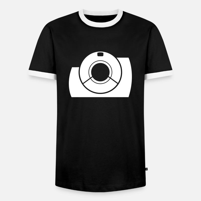 Computed Tomography (CT) Icon - Men's Ringer Shirt - black/white