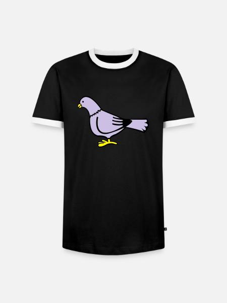 taube - T-shirt contrasté Homme - noir/blanc