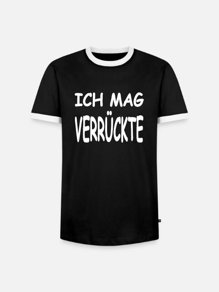 Verrückte - Männer Kontrast-T-Shirt - Schwarz/Weiß