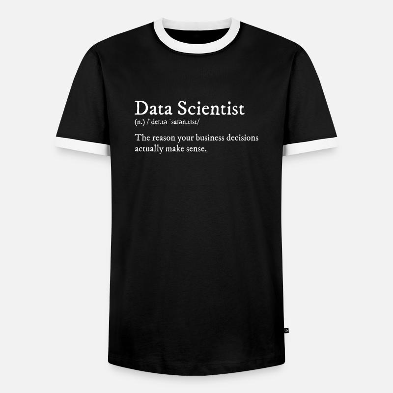 Data Scientist Design - Men's Ringer Shirt - black/white
