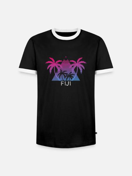 Fiji - Men's Ringer Shirt - black/white
