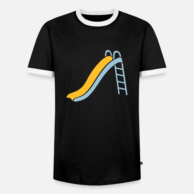slide - Men's Ringer Shirt - black/white