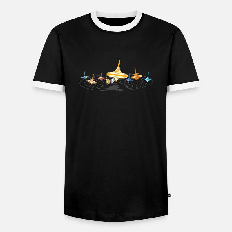 solar system - Men's Ringer Shirt - black/white