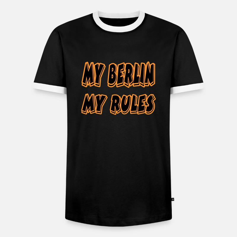 Berlin - Men's Ringer Shirt - black/white