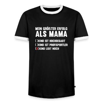 Mutter Muttertag Mama - Männer Kontrast-T-Shirt - Schwarz/Weiß - Vorne - AI Model Female 172 light (172cm) & AI Model Male 178 light (178cm)