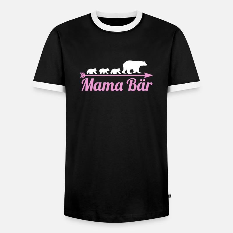 Mutter Mama Bär - Männer Kontrast-T-Shirt - Schwarz/Weiß