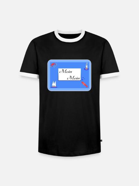 Moin Moin - Men's Ringer Shirt - black/white