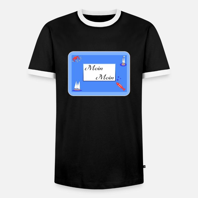 Moin Moin - Men's Ringer Shirt - black/white