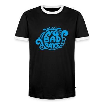 no bad days - Men's Ringer Shirt - black/white - Front - AI Model Female 172 light (172cm) & AI Model Male 178 light (178cm)